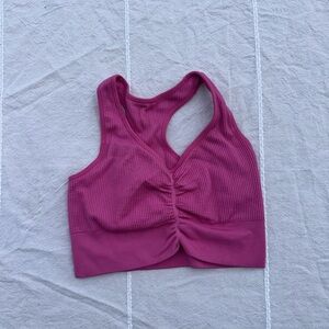 NVGTN Pink Ruched Sports Bra